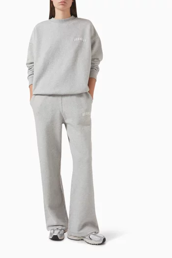 سويت شيرت بقصة فضفاضة وطبعة الماركة جامعية صوف