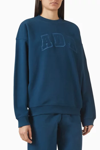 سويت شيرت بقصة فضفاضة وشعار ADA‏ قطن عضوي