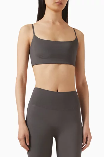 حمالة صدر التيميت بحمالات رفيعة قماش لامع