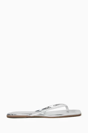 Square Toe Lily Mirrored Flip-flops