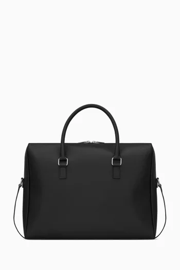 Duffle Briefcase in Grain de Poudre Embossed Leather