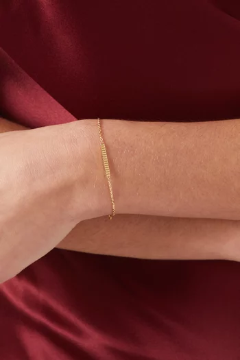 Quatre Grosgrain Chain Bracelet in 18kt Yellow Gold