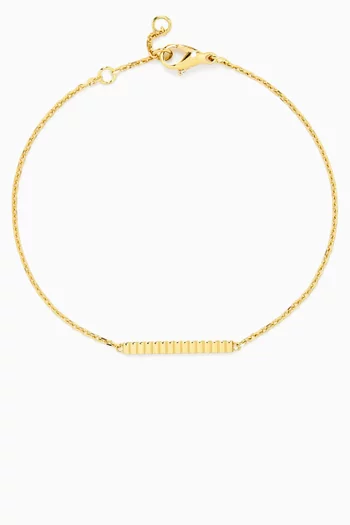 Quatre Grosgrain Chain Bracelet in 18kt Yellow Gold