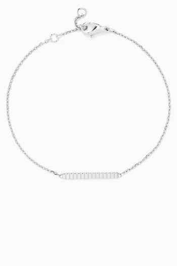 Quatre Grosgrain Chain Bracelet in 18kt White Gold