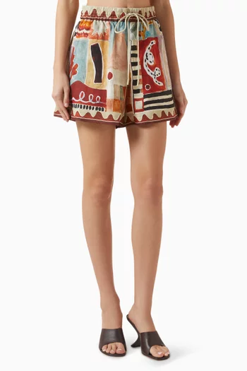 شورت ميشيل كتان