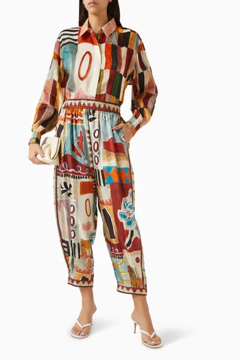 Michelle Tapered-leg Pants in Silk