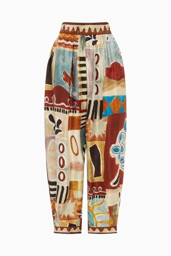 Michelle Tapered-leg Pants in Silk