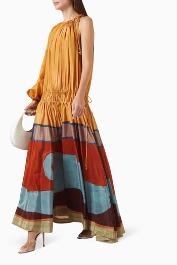 Desert One-shoulder Gown in Silk Blend