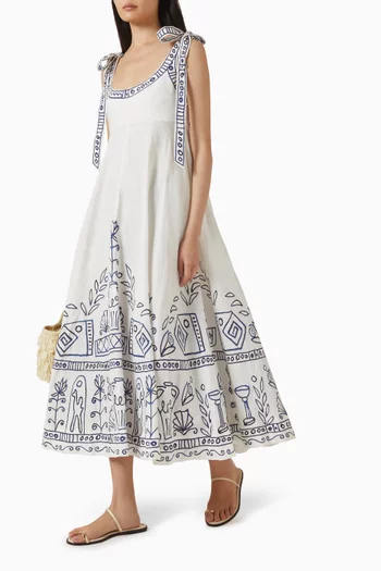 فستان صيفي ليلا باليه كتان