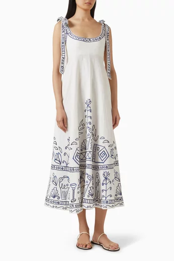 فستان صيفي ليلا باليه كتان