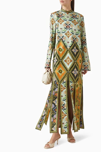 Cece Spliced Dress in Viscose Blend