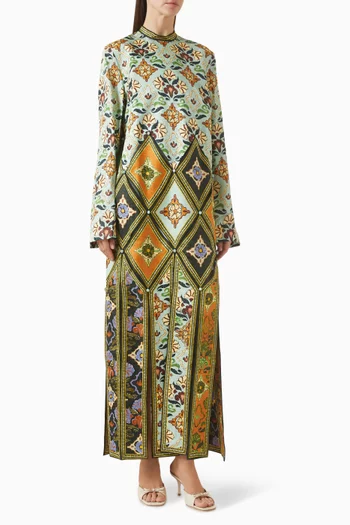 Cece Spliced Dress in Viscose Blend