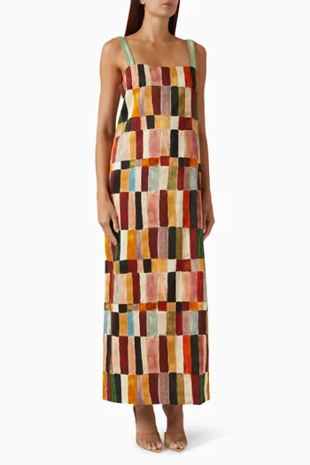 Marjorelle Midi Dress in Linen Blend