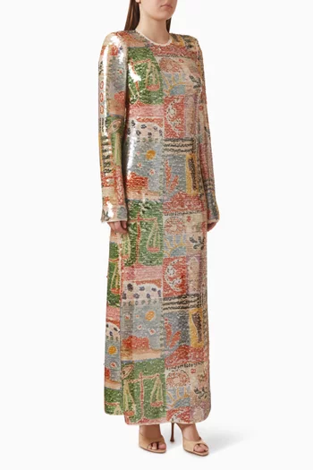 Lumira Sequin-embellished Gown