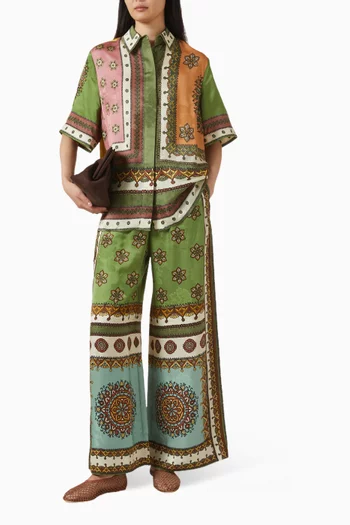 قميص كونتينا مزين بنقشة فيسكوز