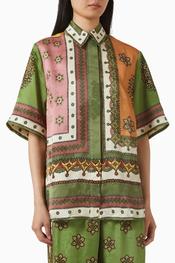 قميص كونتينا مزين بنقشة فيسكوز