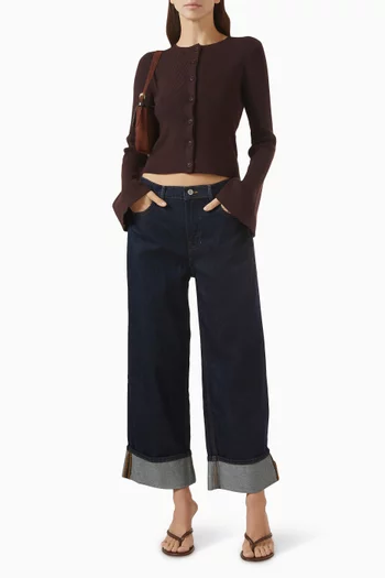 بنطال جينز جود ستاندرد بحواف مطوية