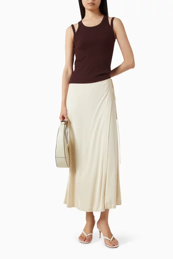 بلوزة بحمالات بتصميم رياضي في الخلف مزيج قطن