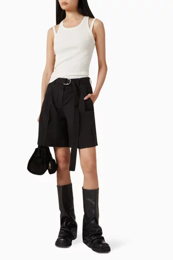 بلوزة بحمالات بتصميم رياضي في الخلف مزيج قطن