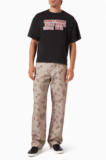 تي شيرت بطبعة What They Say قطن