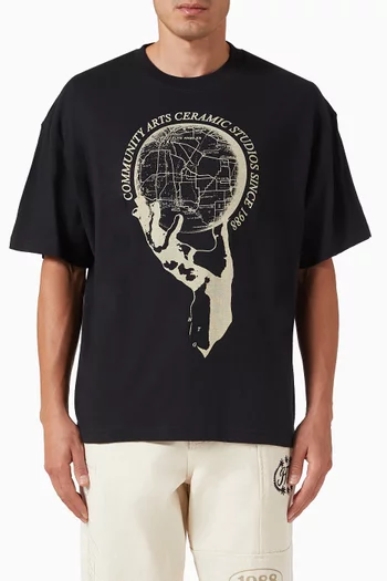 تي شيرت بطبعة Ceramic Studio قطن