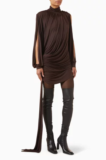 Selene Ruched Mini Dress in Jersey