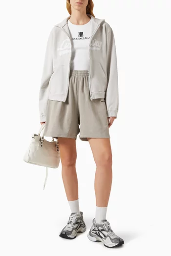 Luxury Script Zip Hoodie in Dry-fleece