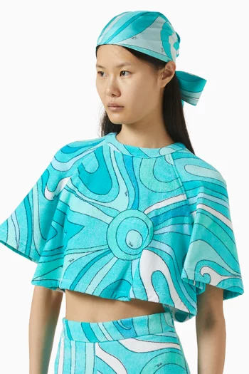 Marmo-print Bandana in Silk-twill