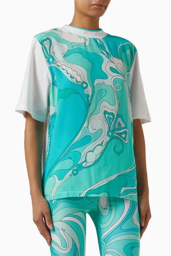 Abstract-print T-shirt in Cotton-jersey