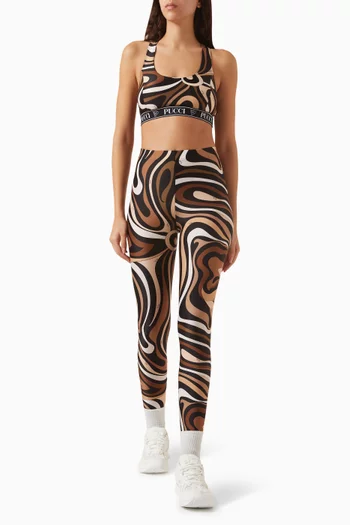 Marmo-print Leggings in Lycra