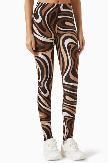 Marmo-print Leggings in Lycra