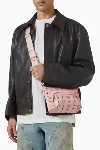 Small Aren Crossbody Bag in Visetos Canvas