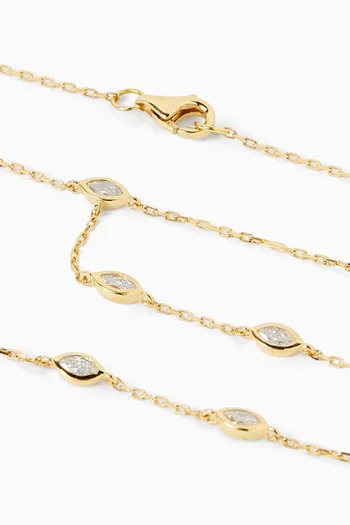 Diamond Handchain Bracelet in 18kt Yellow Gold