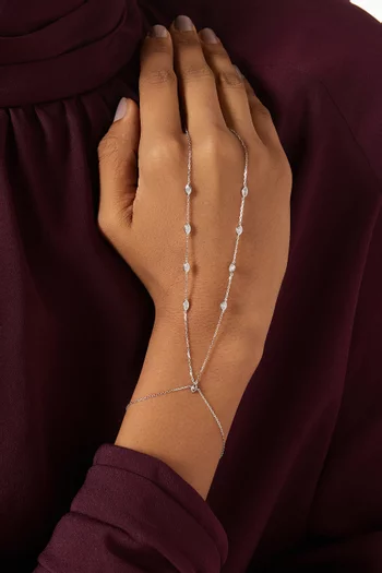 Diamond Handchain Bracelet in 18kt White Gold
