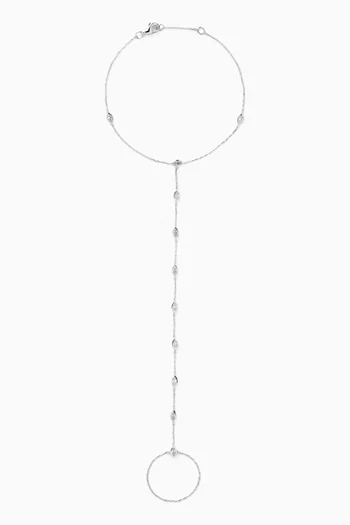 Diamond Handchain in 18kt White Gold