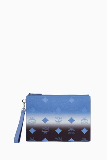 حافظة ارين مسطحة صغيرة قنب بنقشة فيزيتوس وحروف شعار الماركة