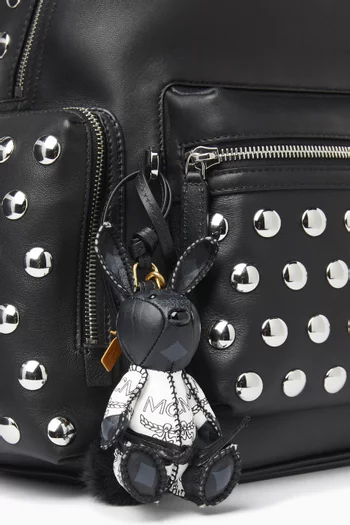 Aren Taekwondo Rabbit Charm in Visetos Canvas