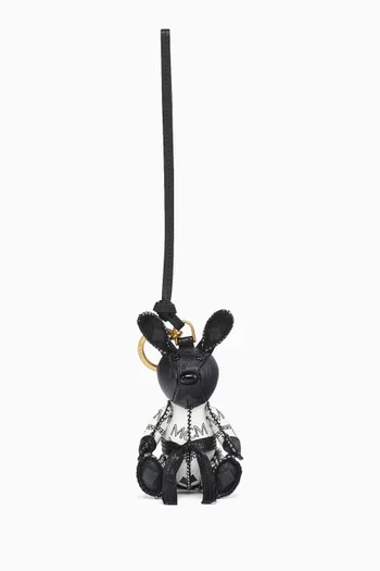 Aren Taekwondo Rabbit Charm in Visetos Canvas
