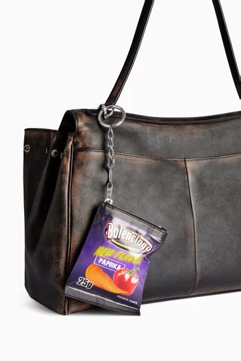 Chips Keychain in Leather