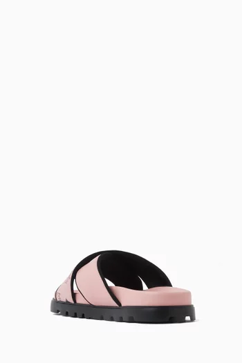 حذاء مفتوح بسيور متقاطعة قنب بنقشة فيزيتوس