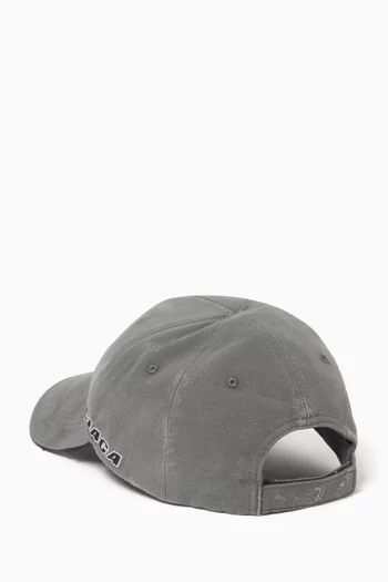 Tilted Typo Cap in Cotton Drill