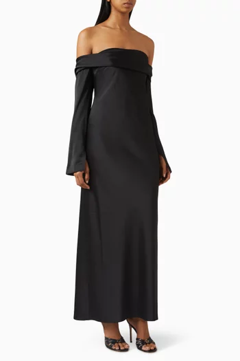 Nadia Maxi Dress in Satin