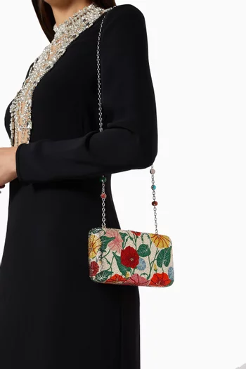 Moon Flower Embellished Clutch