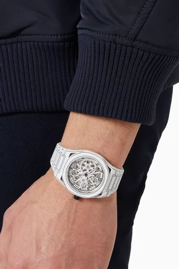 ساعة ميكانيكية بهيكلية مرئية، 40 مم