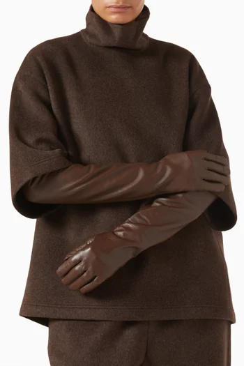 Veneto Long Gloves in Leather