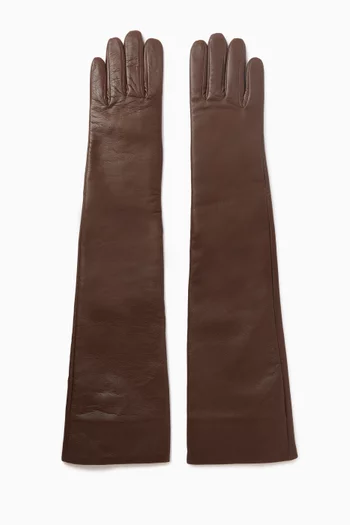 Veneto Long Gloves in Leather