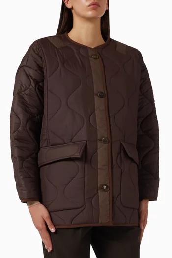 Teddy Quilted Oversized Jacket