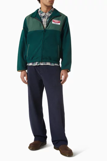 جاكيت بسحّاب وتصميم ملابس السباقات صوف شيربا