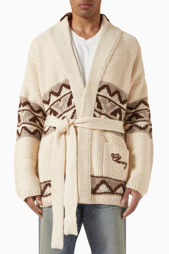 Frontier Smoking Jacket in Merino Wool-blend