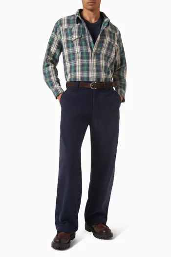 Plaid Western Shirt in Cotton